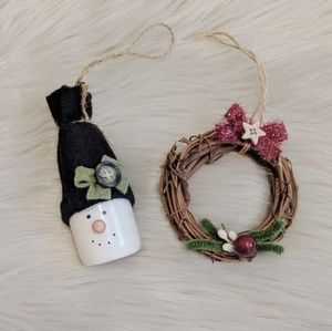 Handmade Christmas ornaments.